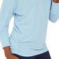 JM Women's Collection Metallic Boat-Neck Top Blue Size Small