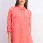 Charter Club Women's Utility Shirt Red Size Medium