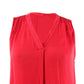 Alfani Women's Satin V Neck Tank Top Wine Size X-Large