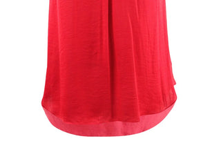 Alfani Women's Satin V Neck Tank Top Wine Size X-Large