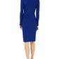INC International Concepts Women's Wrap Sweater Dress Navy Size Medium