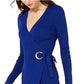 INC International Concepts Women's Wrap Sweater Dress Navy Size Medium