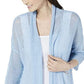 Alfani Women's Open-Stitch Kimono Cardigan Blue Size X-Large