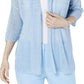 Alfani Women's Open-Stitch Kimono Cardigan Blue Size X-Large
