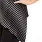 Alfani Women's Printed Asymmetrical-Hem Top Black Size Small