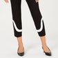 Alfani Women's Petite Colorblocked Ankle Pants Black Size 4 P