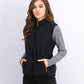 Karen Scott Women's Fleece Zip Front Vest Black Size Petite Small