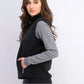 Karen Scott Women's Fleece Zip Front Vest Black Size Petite Small