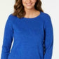 Karen Scott Women's Curved-Hem Sweater Blue Size X-Small