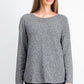 Karen Scott Women's Curved-Hem Sweater Med Gray Size XX Large