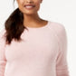 Karen Scott Women's Curved-Hem Sweater Pink Size X-Small