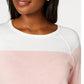 Karen Scott Women's Colorblocked Pullover Sweater Red Size Small