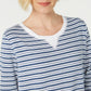 Karen Scott Women's Sport Zoe Sweatshirt Blue Size Large