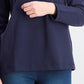 Karen Scott Women's Sport Cowl Neck Top Navy Size Medium
