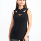 INC International Concepts Women's Crisscross Cutout Top Black Size X-Large