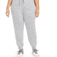 Ideology Women's Plus Knit Jogger Pants Grey Size 1X