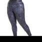 Ideology Women's Plus Size Python-Print Leggings Navy Size 1X