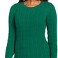 Charter Club Women's Cable Sweater Green Size Small