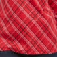 Karen Scott Women's Holly Plaid Embellished Top Bright Red Size X-Large