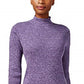 Karen Scott Women's Cotton Mock-Neck Sweater Purple Size X-Large