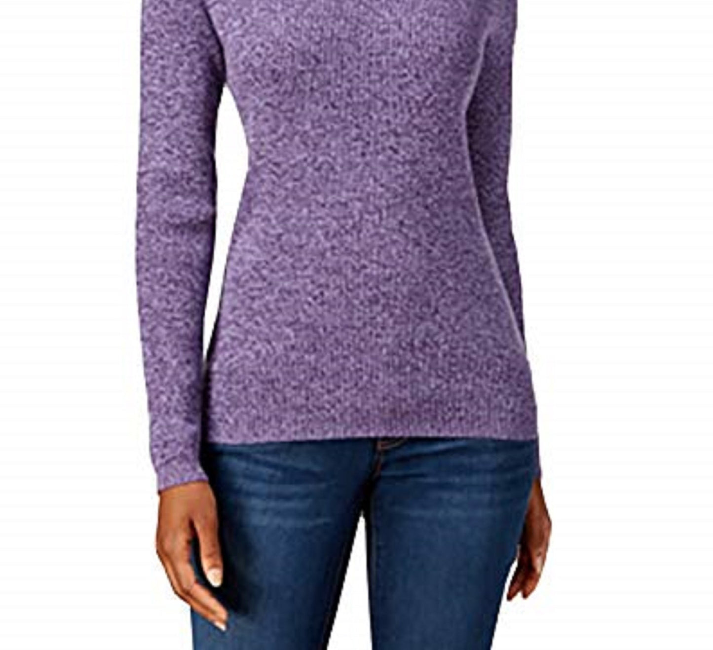 Karen Scott Women's Cotton Mock-Neck Sweater Purple Size X-Large