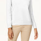 Karen Scott Women's Cotton Turtleneck Sweater White Size X-Large