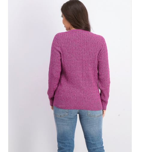 Karen Scott Women's Cotton V Neck Sweater Pink Size Medium