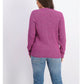 Karen Scott Women's Cotton V Neck Sweater Pink Size Small