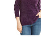 Karen Scott Women's Cotton V Neck Sweater Purple Size Small