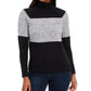 Karen Scott Women's Colorblocked Cotton Turtleneck Sweater Charcoal Size Extra Large
