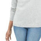 Karen Scott Women's Cotton Marled Henley Sweater Natural Size Small