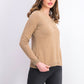 Karen Scott Women's Cotton Toggle Henley Sweater Brown Size Petite Small