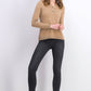 Karen Scott Women's Cotton Toggle Henley Sweater Brown Size Petite Small