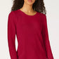 Karen Scott Women's Patchwork Stitch Pullover Sweater Red Size Medium