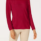 Karen Scott Women's Patchwork Stitch Pullover Sweater Red Size Medium