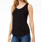 Maison Jules Women's Scoop-Neck Tank Black Size Medium