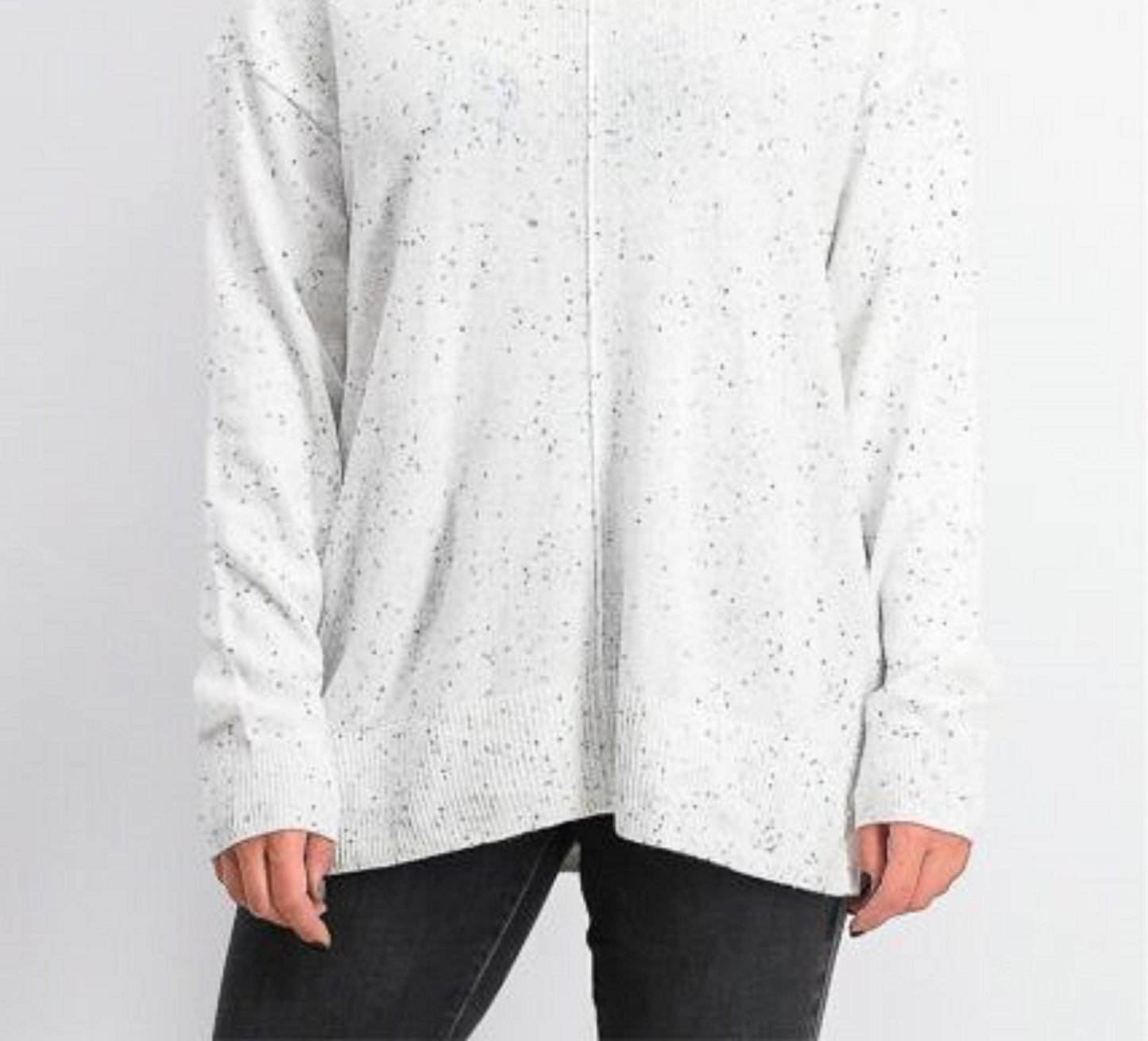 Karen Scott Women's Mock-Neck Shimmer Sweater White Size XX Large