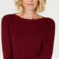 Karen Scott Women's Textured Tunic Sweater Red Size Large