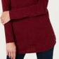 Karen Scott Women's Textured Tunic Sweater Red Size Large