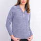 Karen Scott Women's Petite Point-Collar Sweater Purple Size Petite