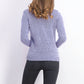 Karen Scott Women's Petite Point-Collar Sweater Purple Size Petite