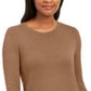 JM Collection Women's Button-Sleeve Crew-Neck Sweater Blue Size Extra Large