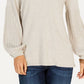 Style & Co Women's Bishop-Sleeve Tunic Sweater Beige Size Large
