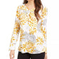 Alfani Women's Twist-Front Top Yellow Size Small