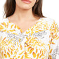 Alfani Women's Twist-Front Top Yellow Size Small