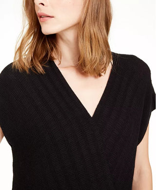 Alfani Women's Striped Batwing-Sleeve Sweater Black Size Small