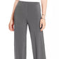 Alfani Women's Petite Knit Wide-Leg Pant Dark Gray Size Petite