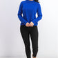 Karen Scott Women's Zip-Back Mock-Neck Sweater Navy Size X-Large