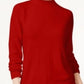Karen Scott Women's Zip-Back Mock-Neck Sweater  Red Size X-Small