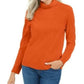 Karen Scott Women's Ribbed Solid Long Sleeve Turtle Neck Blouse Sweater Orange Size Petite Medium